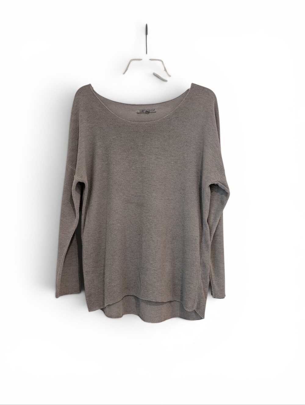 Tempo Paris Y2K Angel Wings Creamy Gray Crewneck Baggy Sweater Size S/M